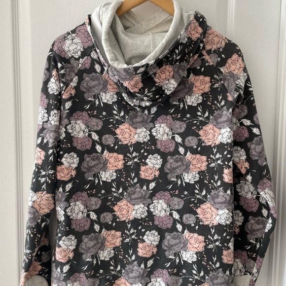 Ampersand Avenue Floral Double Hood hoodie - Picture 3 of 5